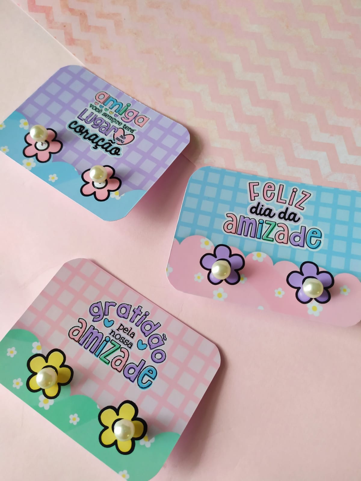 Kit 10 cartões brinco - Amizade