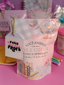 5 Saquinhos Biscoitos Artesanais - Professores